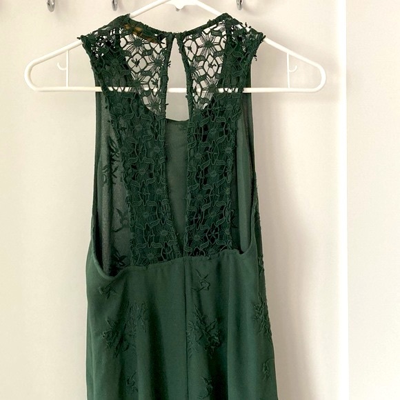 ZARA Special Collection Emerald Crochet Lace Maxi Dress - Picture 5 of 8
